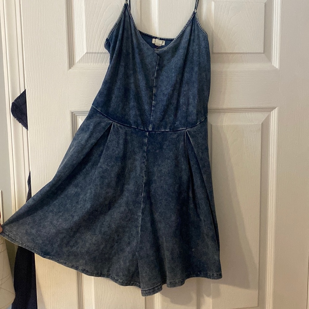 Women’s Garage spaghetti strap, denim romper